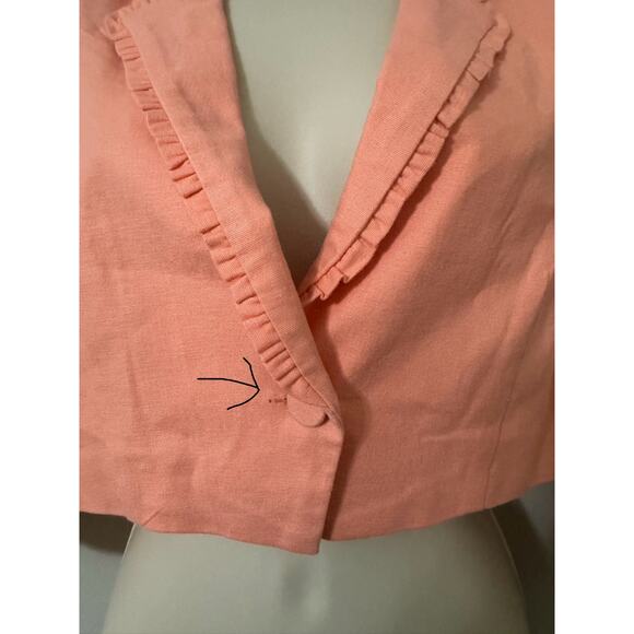 NWT For Love & Lemons Coral Cropped Blazer Sz XS - Picture 9 of 10